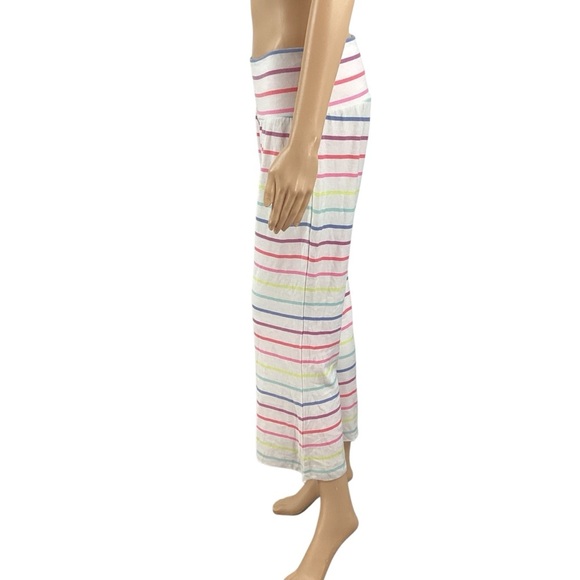 Chaser Rainbow Stripe Lounge Pants White Multicolor Size M - Picture 4 of 6